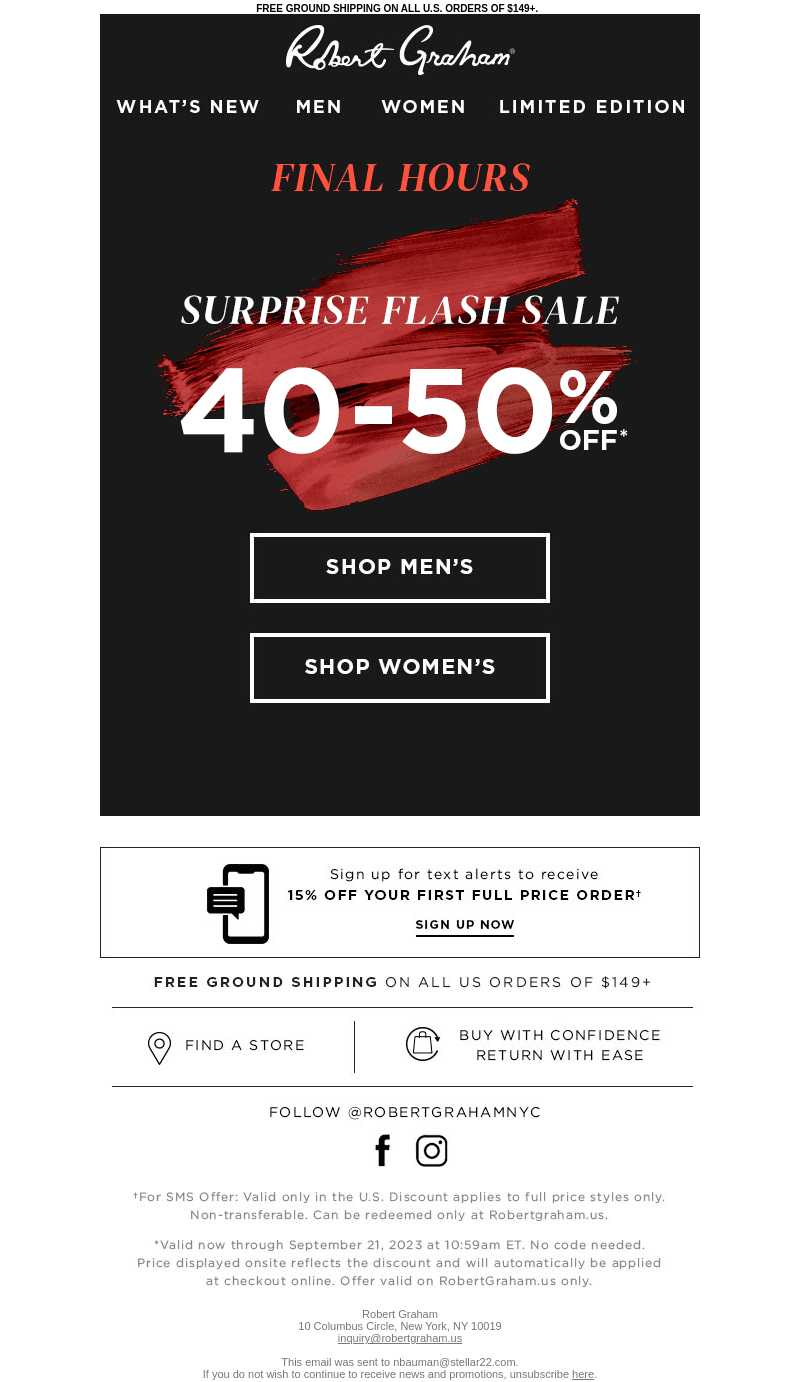 Literally, final hours: 40-50% off is almost over.