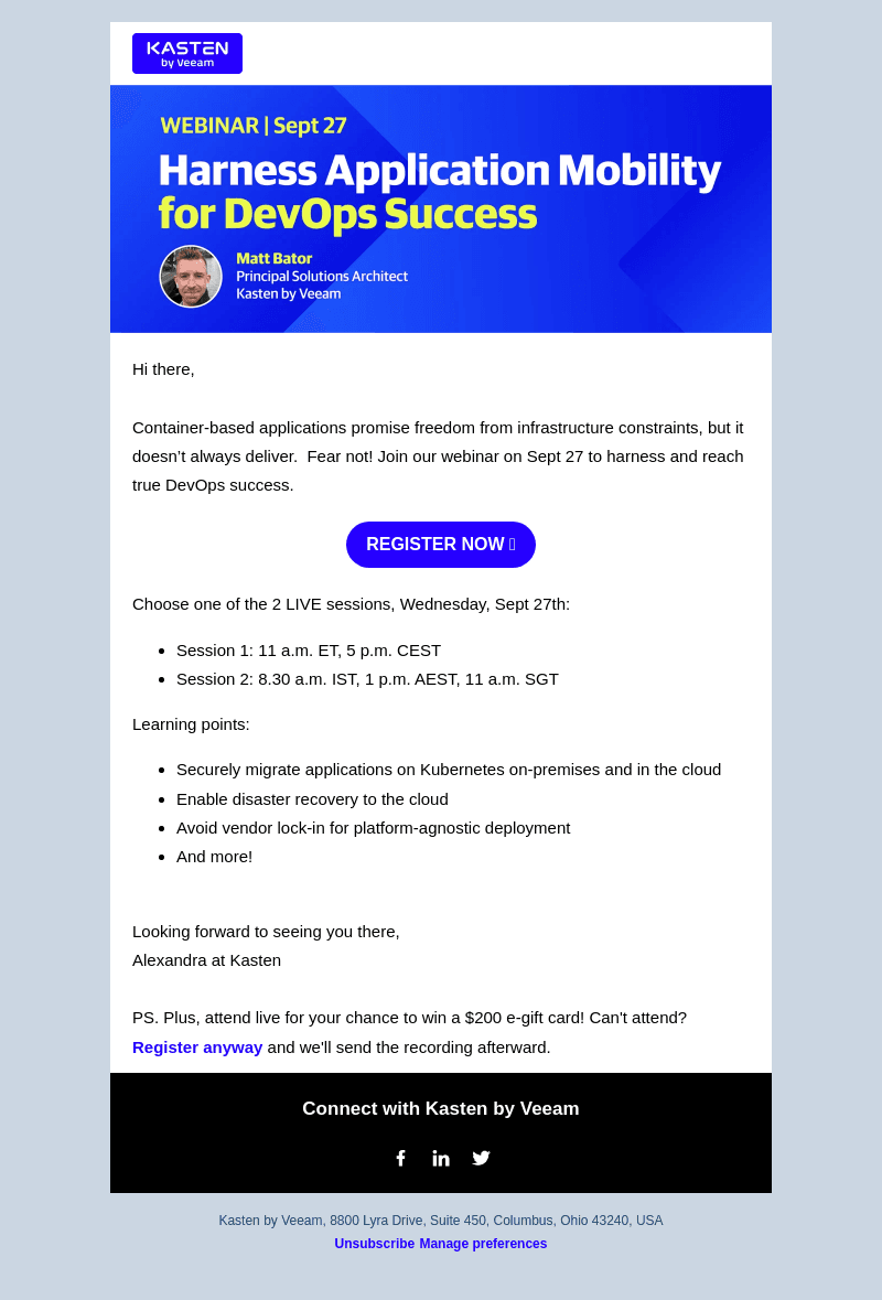 Unlock Kubernetes Cloud Native App Mobility! Save your spot now
