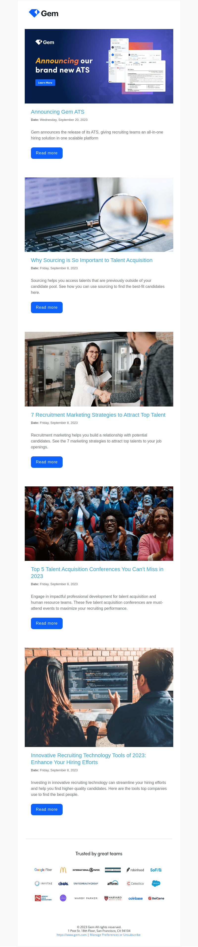 Newly Published on the Gem Blog: Announcing Gem ATS