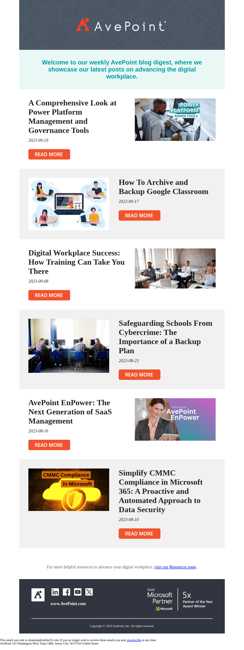Keep Up With the Latest: AvePoint's Weekly Blog Digest