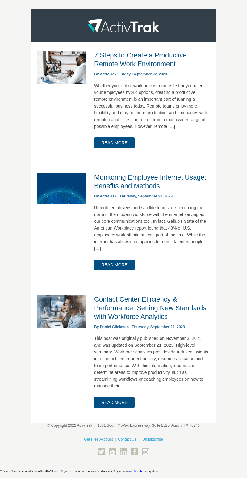 New Workforce Productivity Blogs from ActivTrak