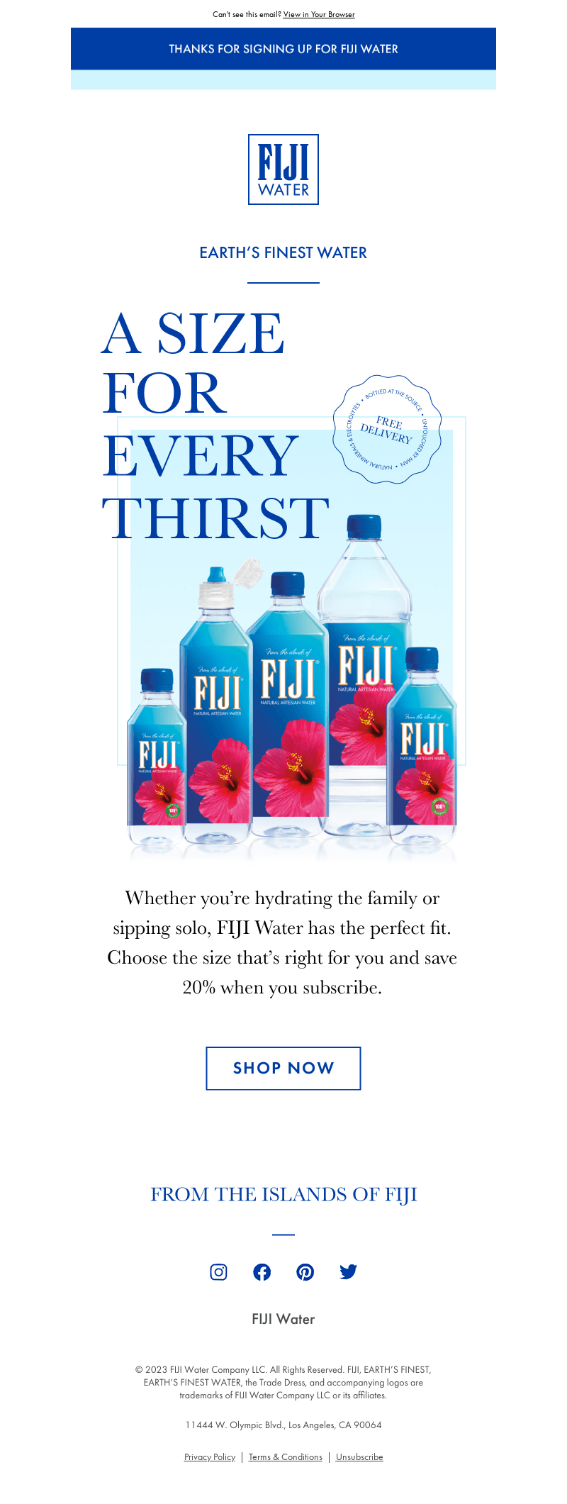 A size for every thirst