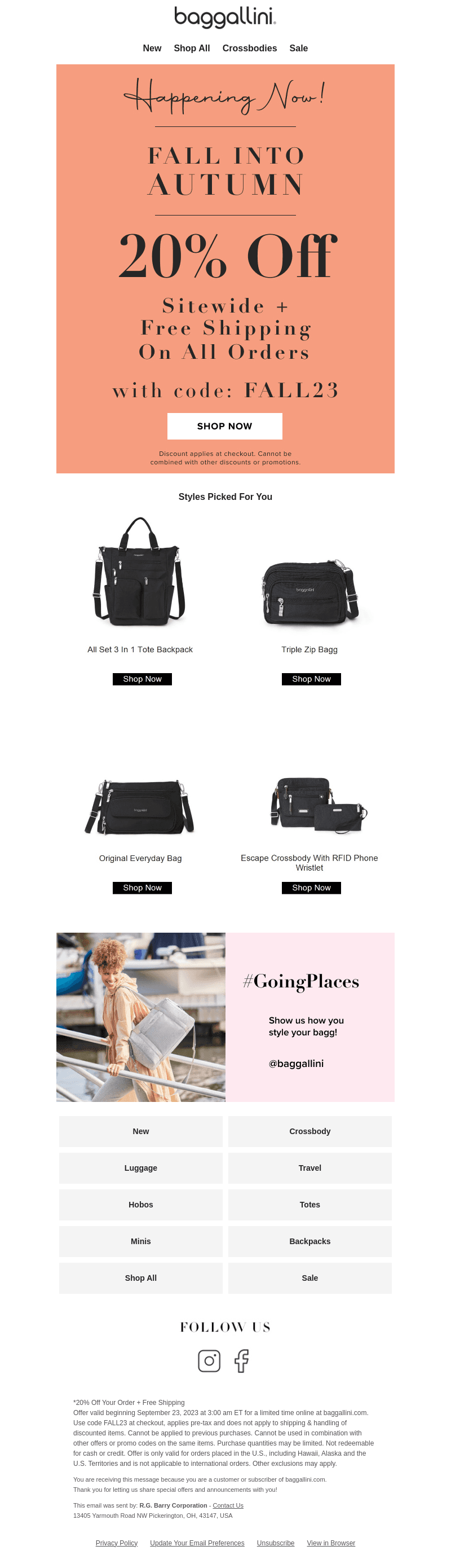 Today—20% off Sitewide + ﻿Free Shipping