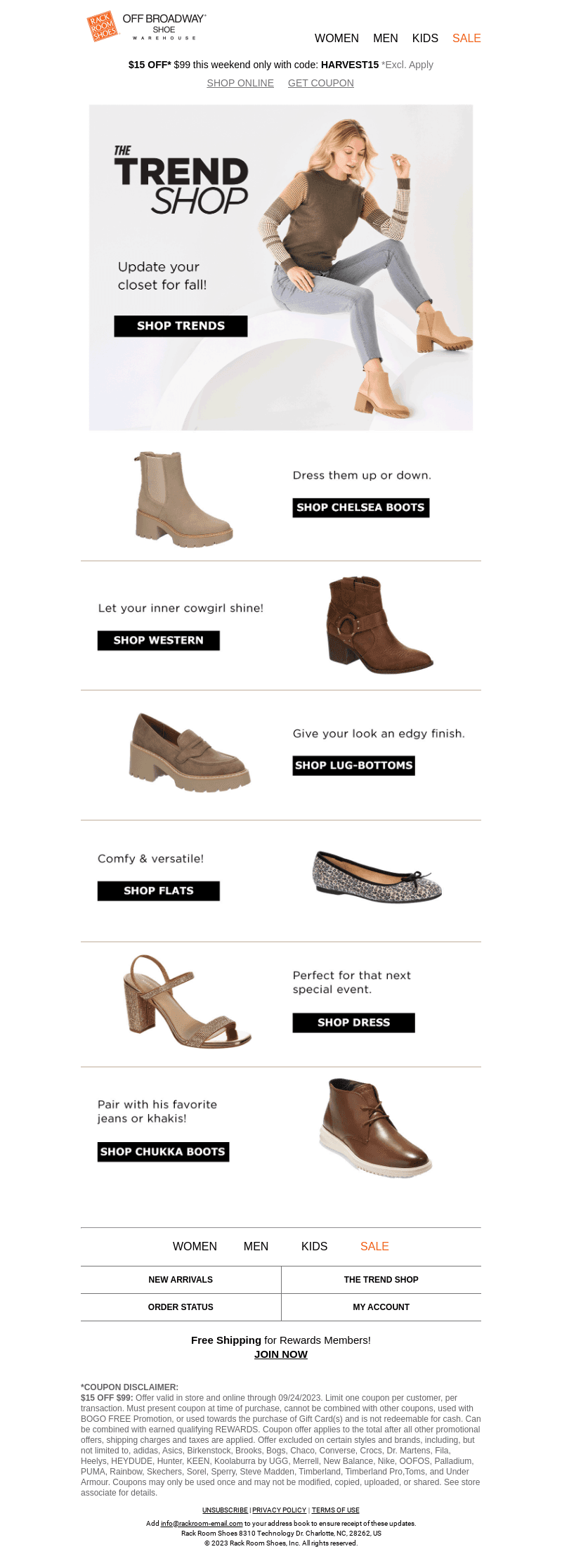 Save $15 on fall's top trends! 🙌​