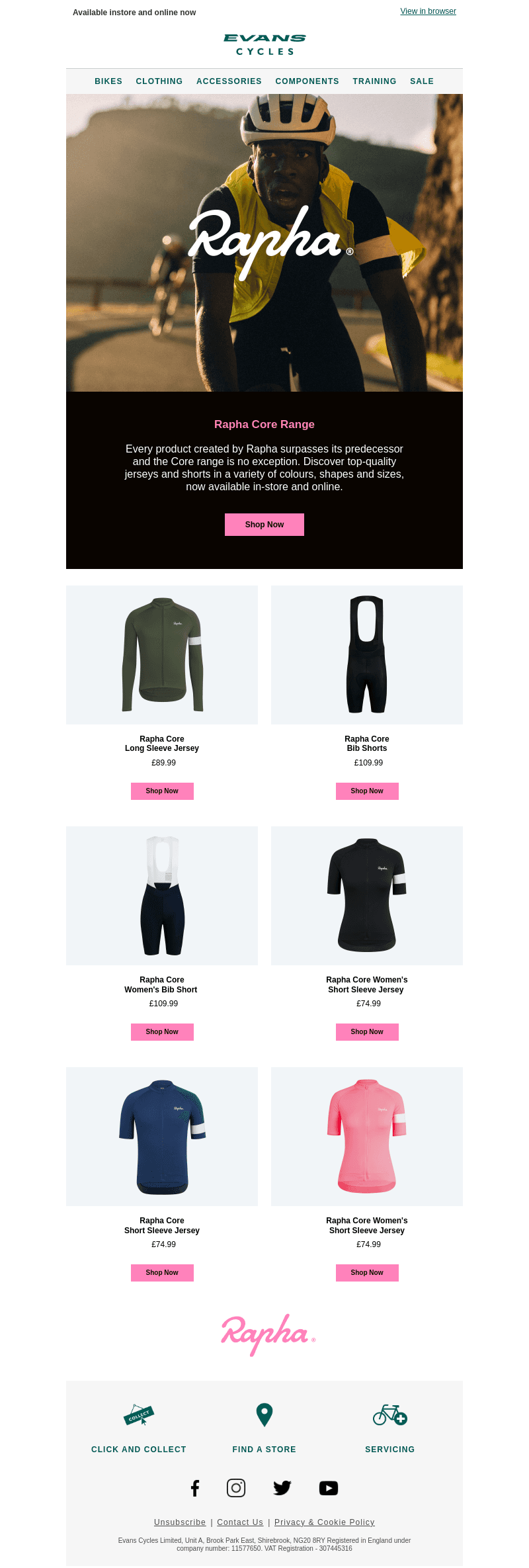 Check out the Rapha Core range