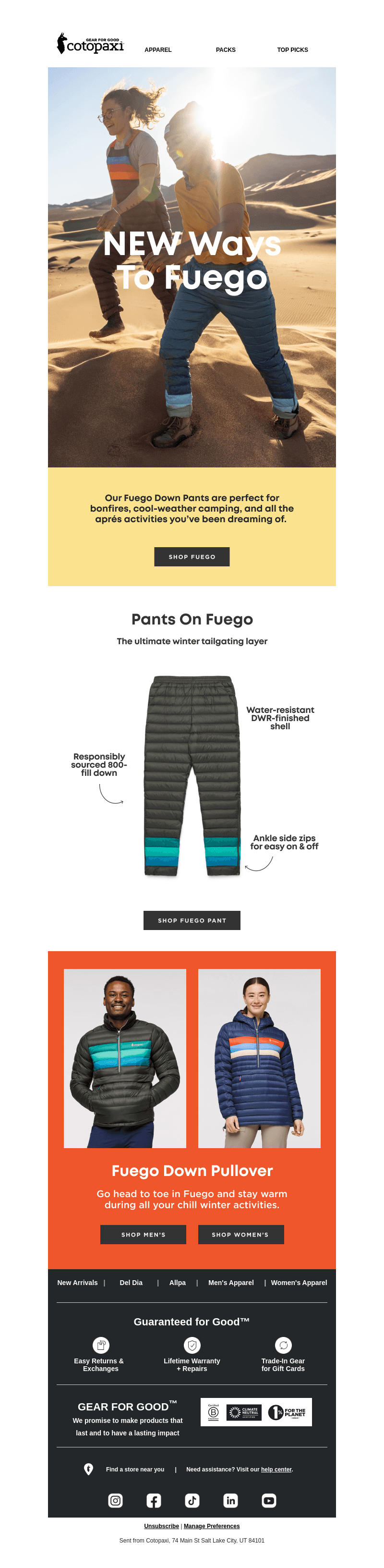 Fuego Down Pants Have Entered The Chat