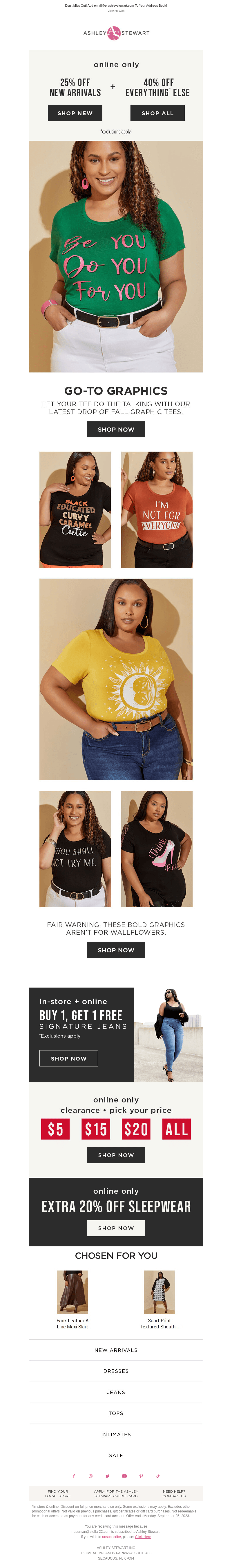 Let the graphic tees do the talking
