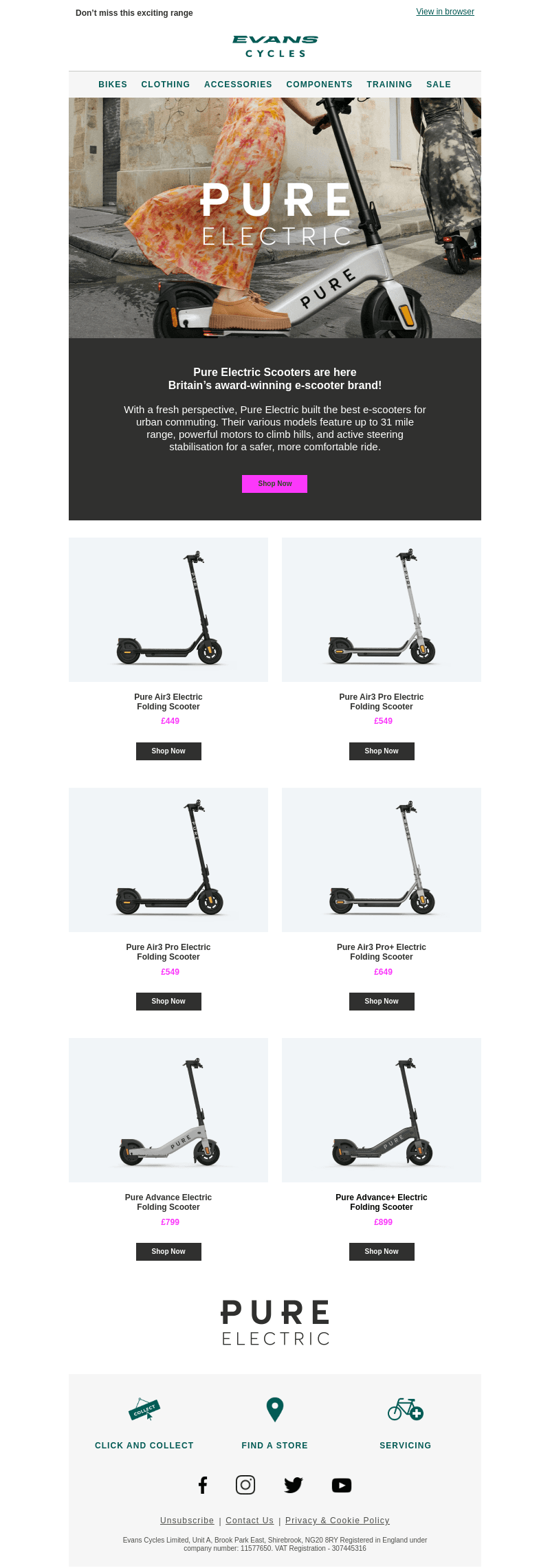 Pure Electric Scooters are here