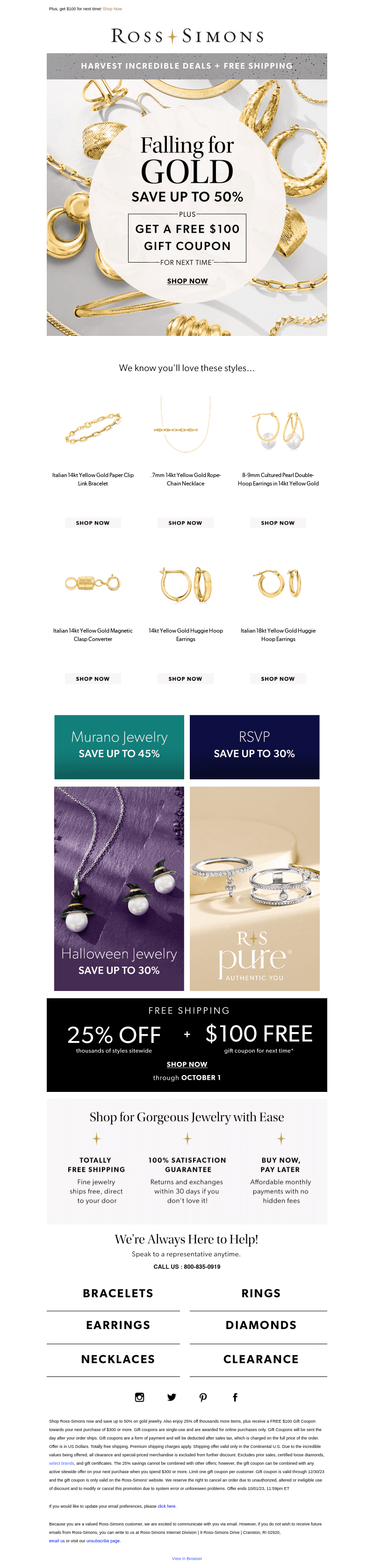 Need more gold jewelry? Save big NOW!