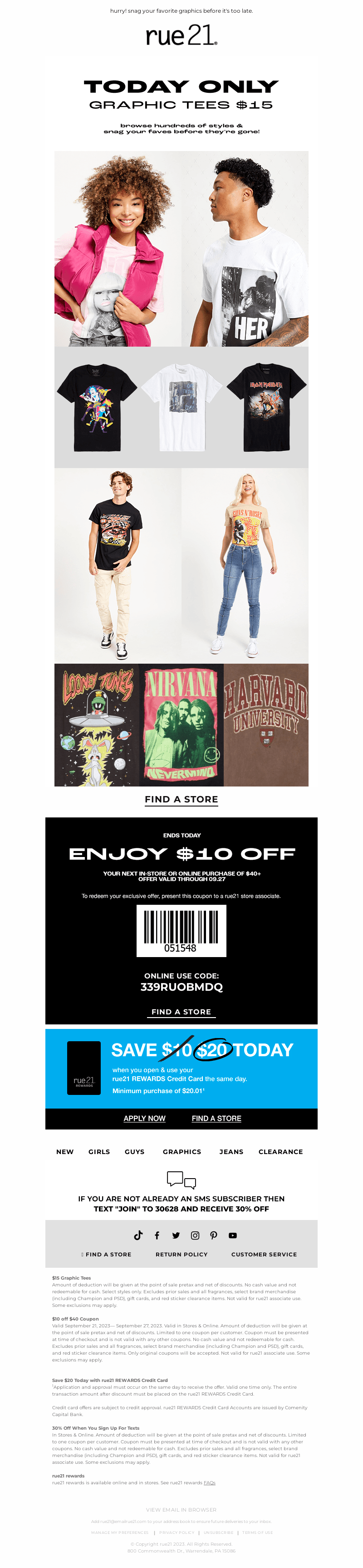 LAST CALL ⚠️ $15 graphic tees!
