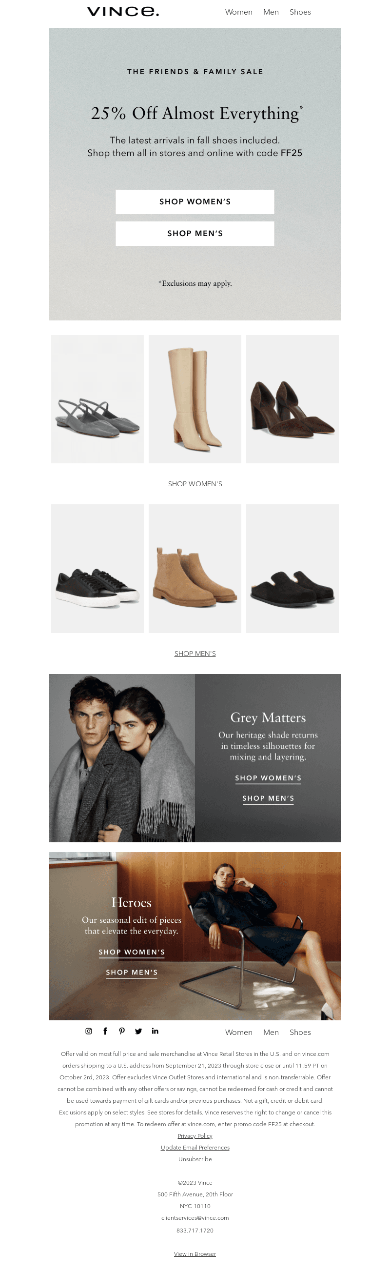 New Fall Shoes: 25% Off