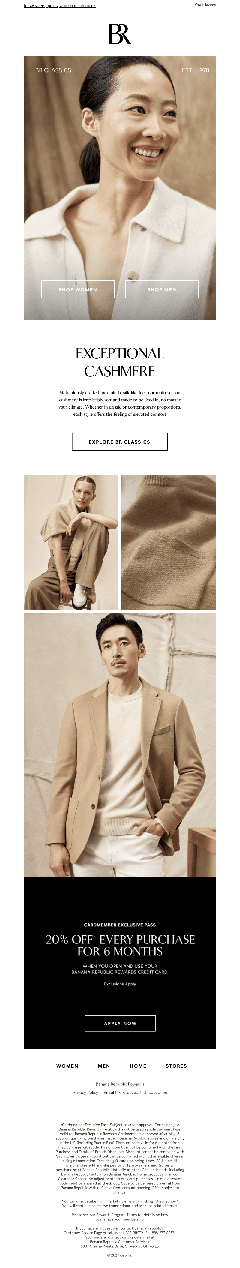 BR Classics: Indulge in exceptional cashmere