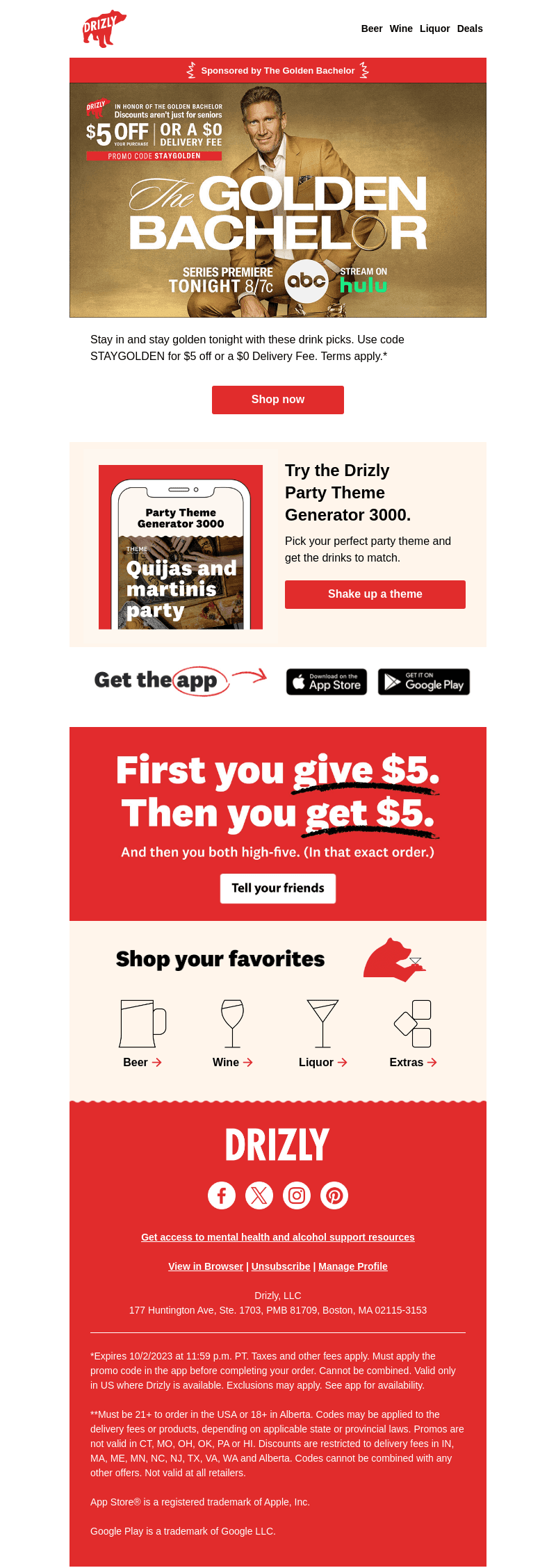 For you: a golden discount.