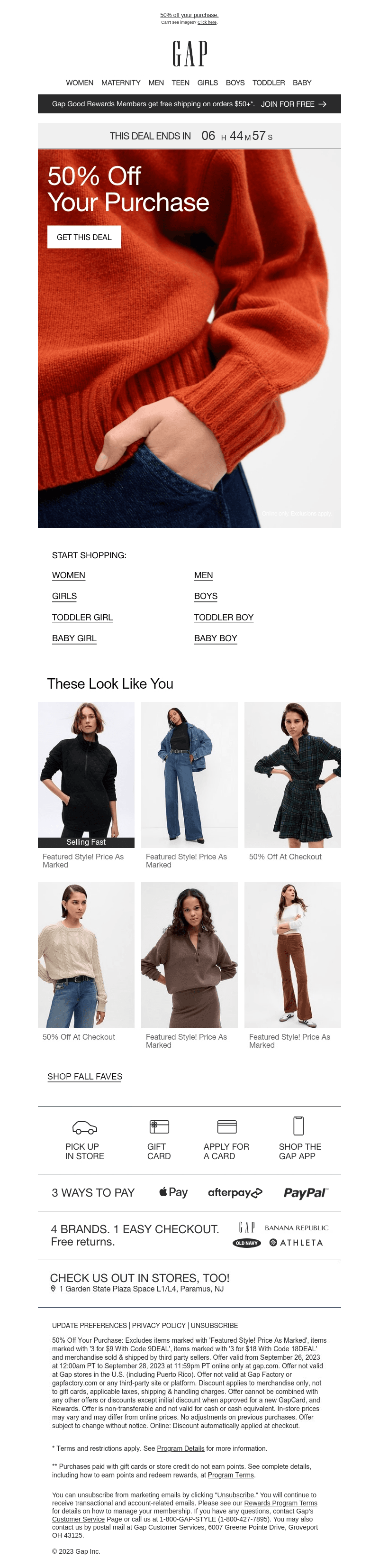 YOUR LAST CALL for 50% off your cart —>
