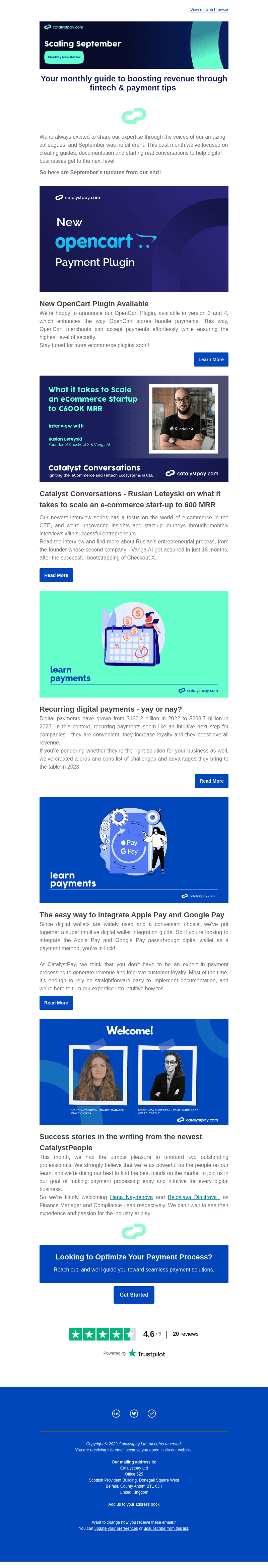 Catalyst Commerce email from Fri, Sep 29, 2023
