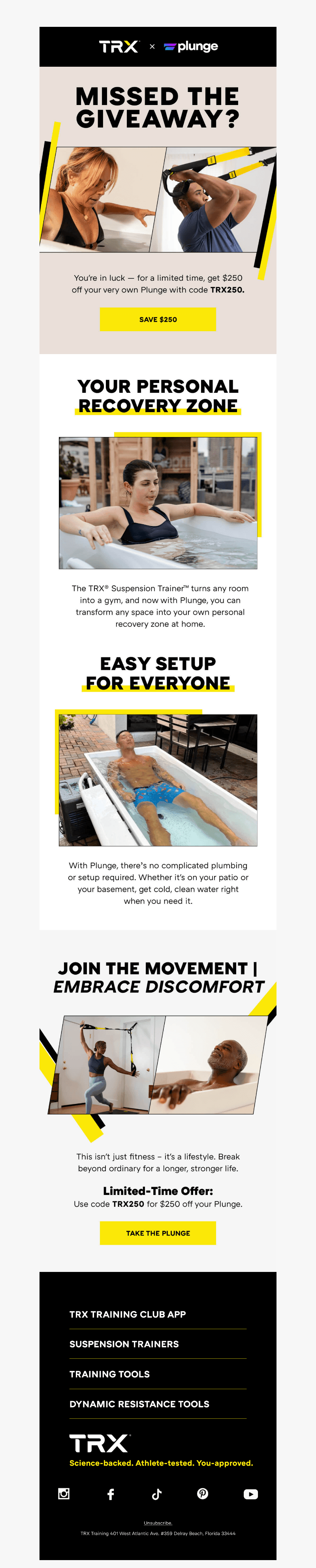 Here’s $250 Off Your Plunge – Limited Time Only!