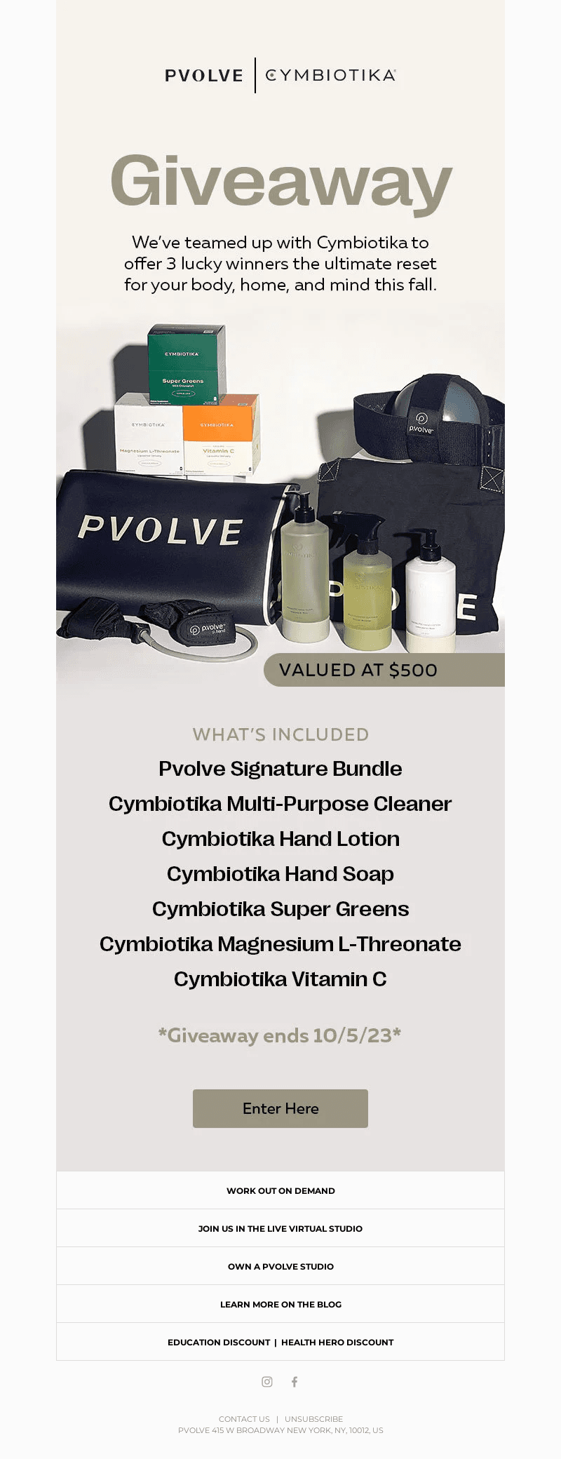 The ultimate giveaway: Pvolve x Cymbiotika