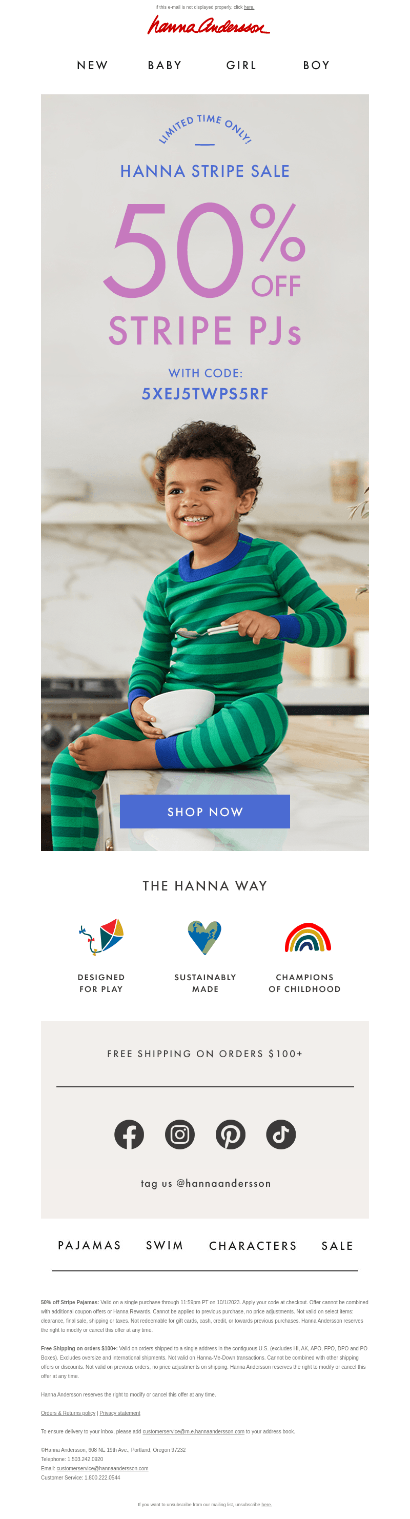 📞50% Off Striped PJs Is Calling...