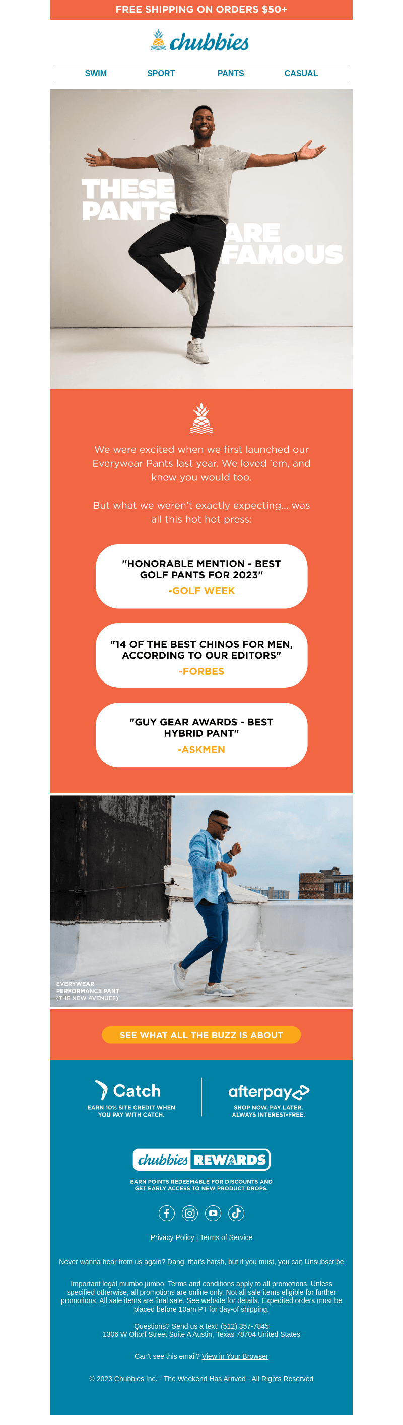 Chubbies email from Sun, Oct 1, 2023