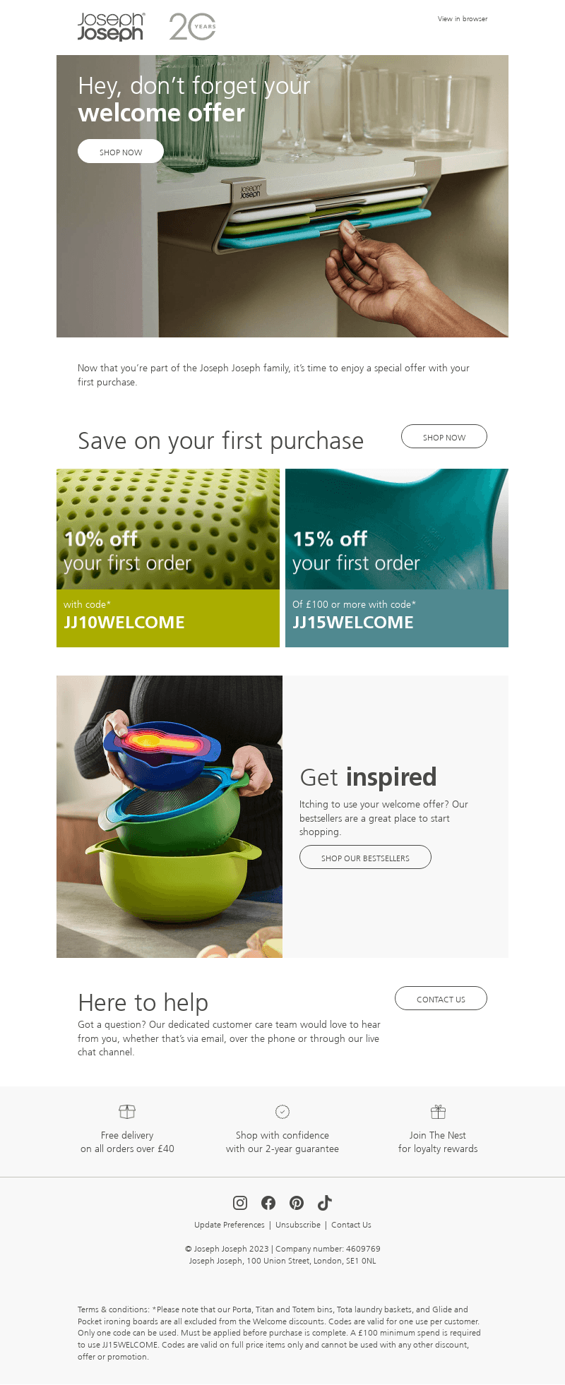 Don't miss your welcome offer
