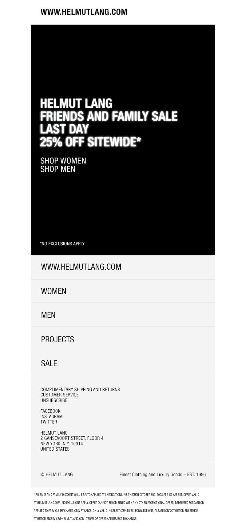 Ends Today: 25% Off Entire Site