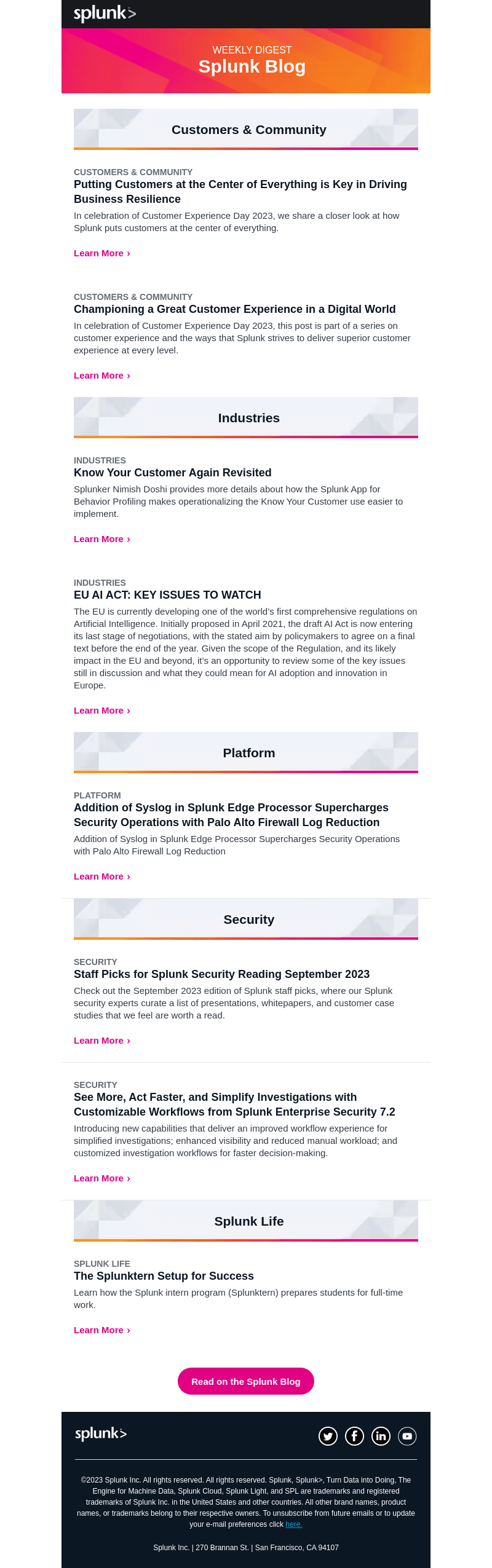 Splunk Blogs - Listen To Your Data