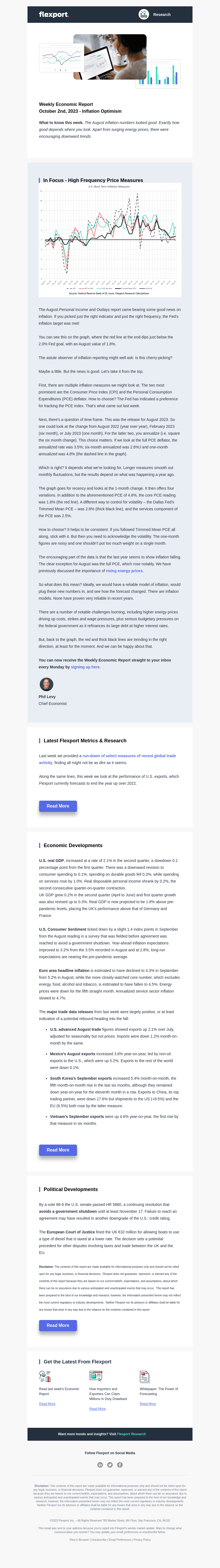 Inflation Optimism - Flexport Weekly Economic Report