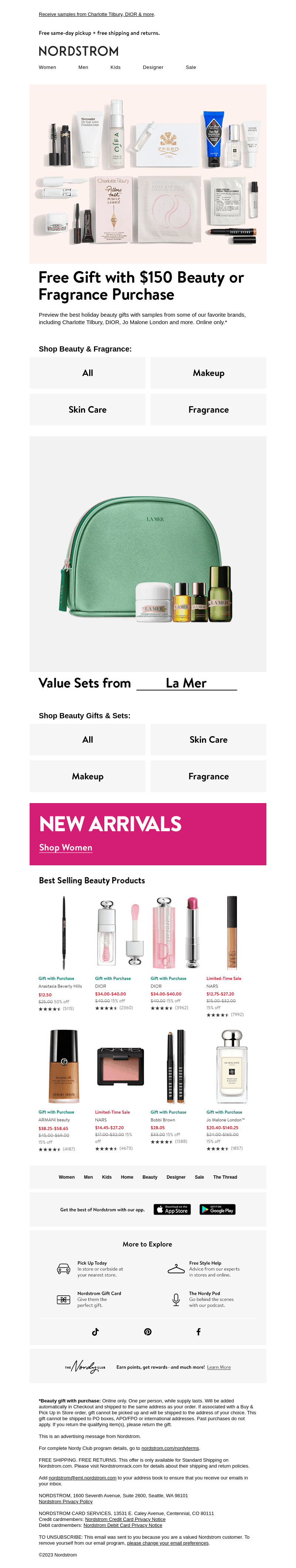 Free gift with purchase—a $138 value