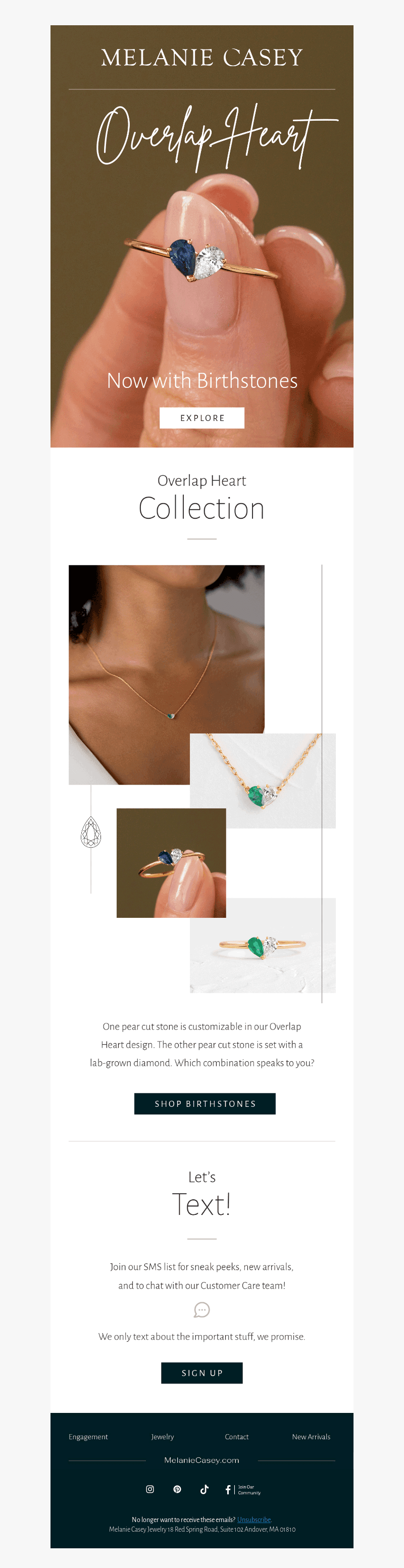 Overlap Heart Necklace + Ring