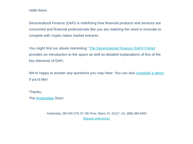 The Decentralized Finance (DeFi) Primer
