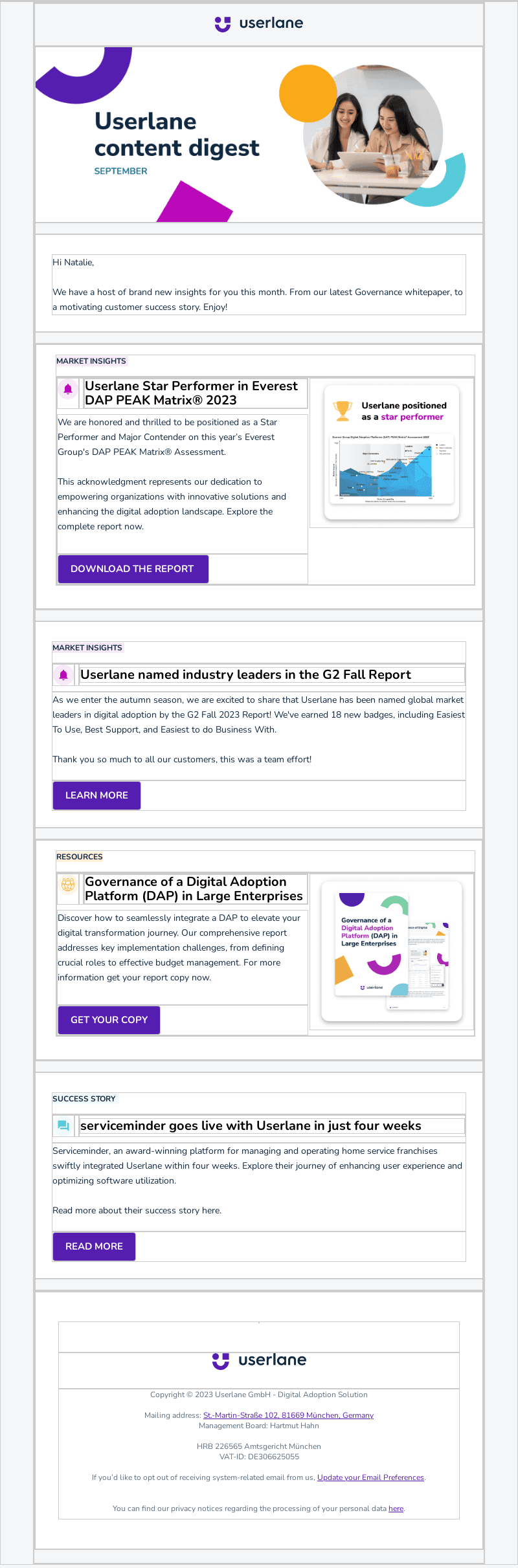 Content Digest: Content Digest: Userlane's latest awards
