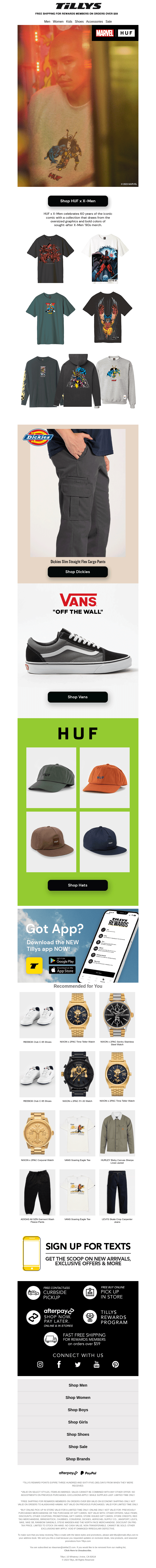 HUF | X-Men Collection - NOW AVAILABLE