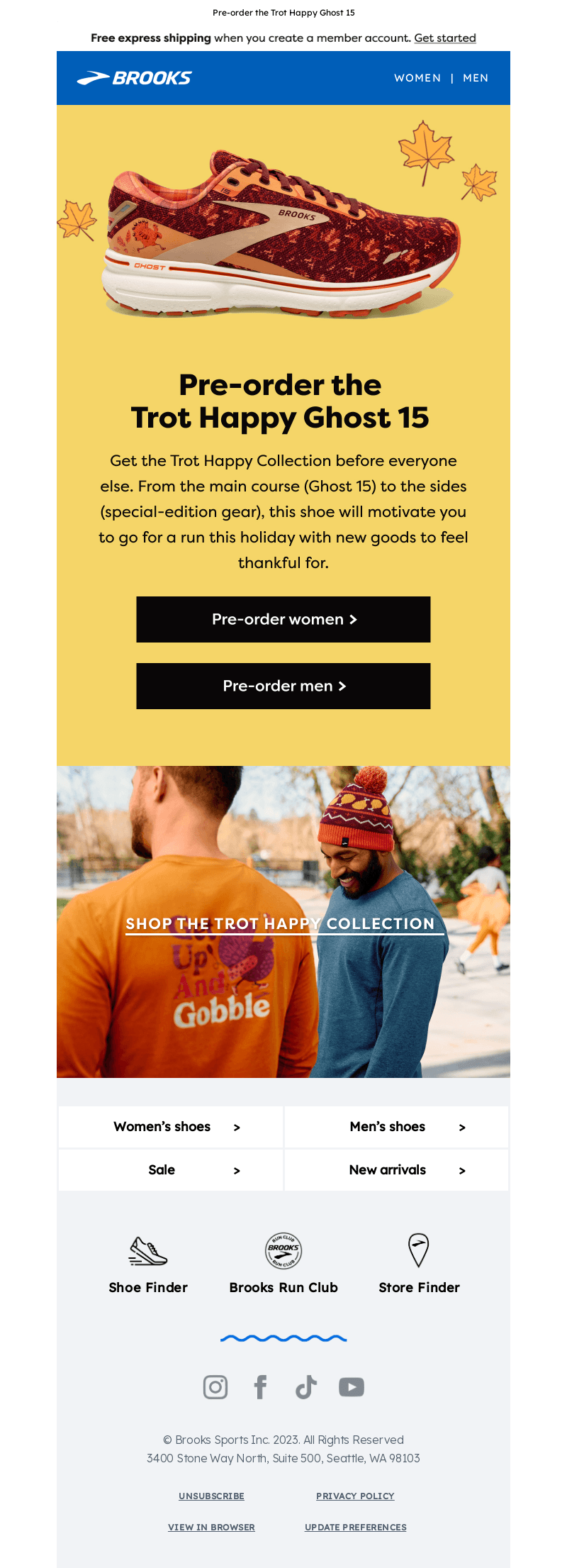 Be first in line for the main course 🦃 👟🧡