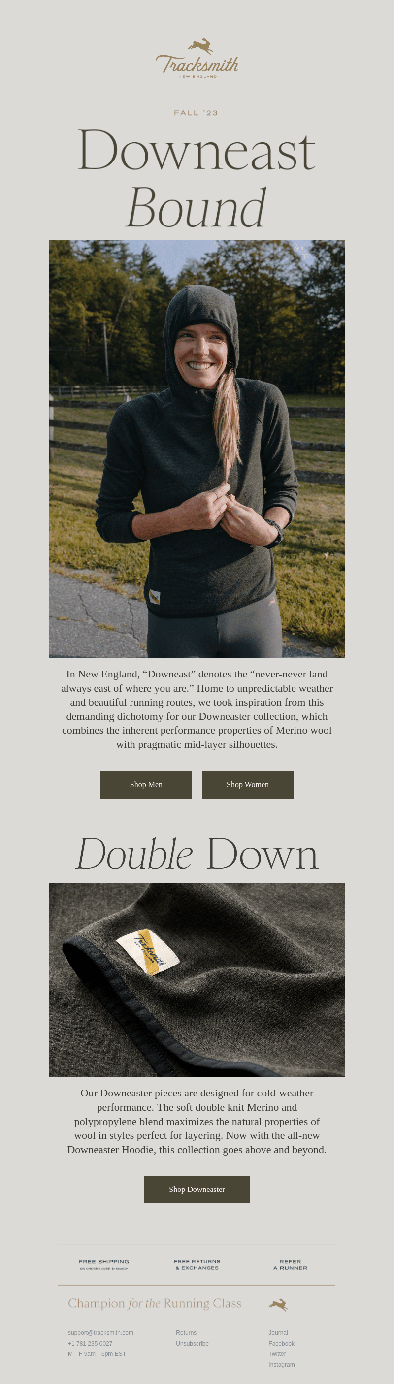 Tracksmith email from Thu, Oct 5, 2023