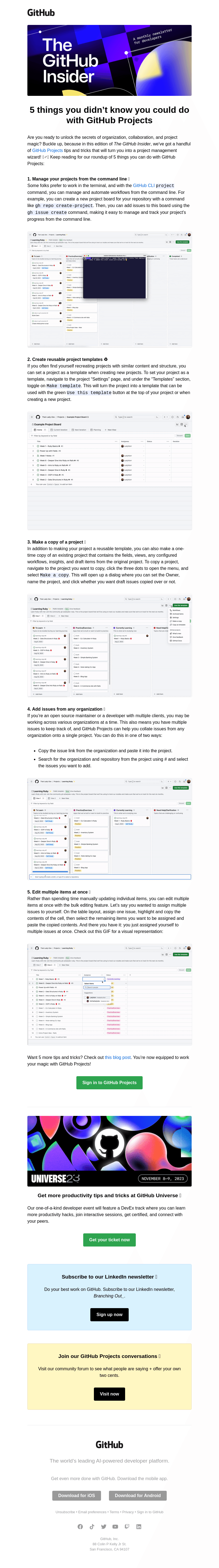 5 things you didn’t know you could do with GitHub Projects 🫣