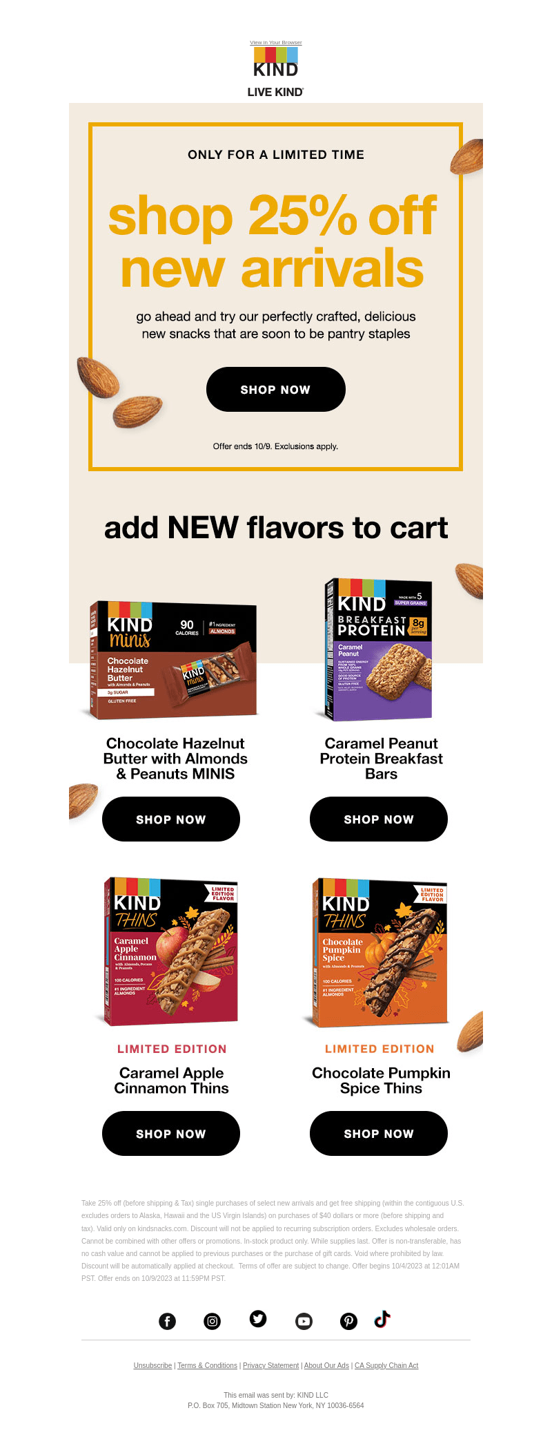 Shop 25% off NEW flavors!
