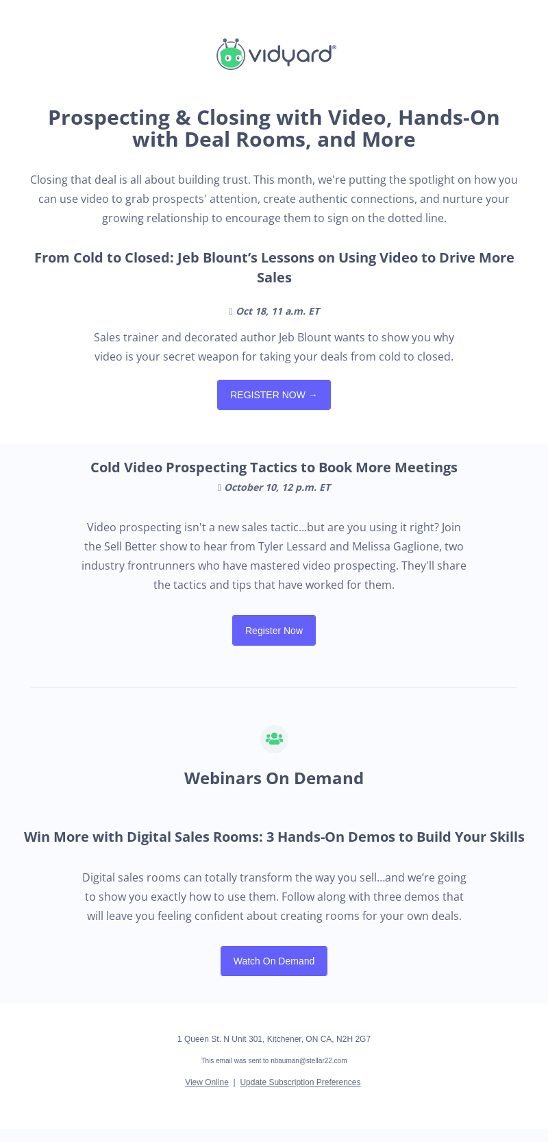 *Webinar Roundup* From cold to closed...
