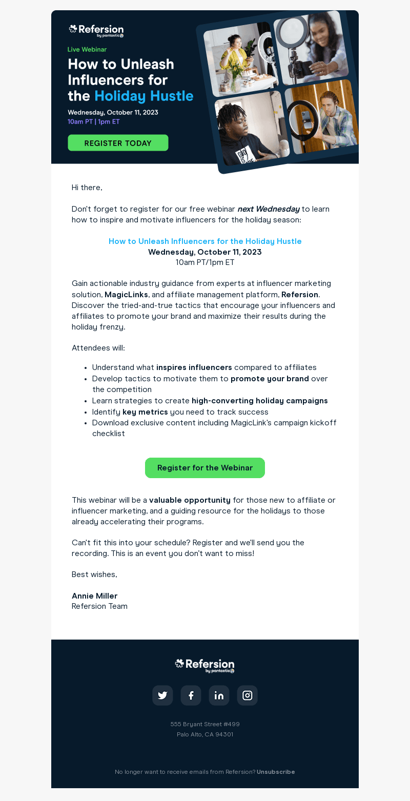 Wednesday: Unleash Influencers this BFCM!