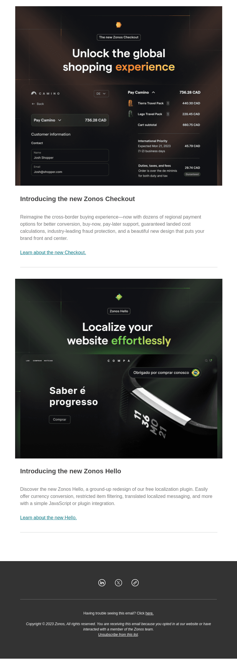 Introducing the new Zonos Checkout