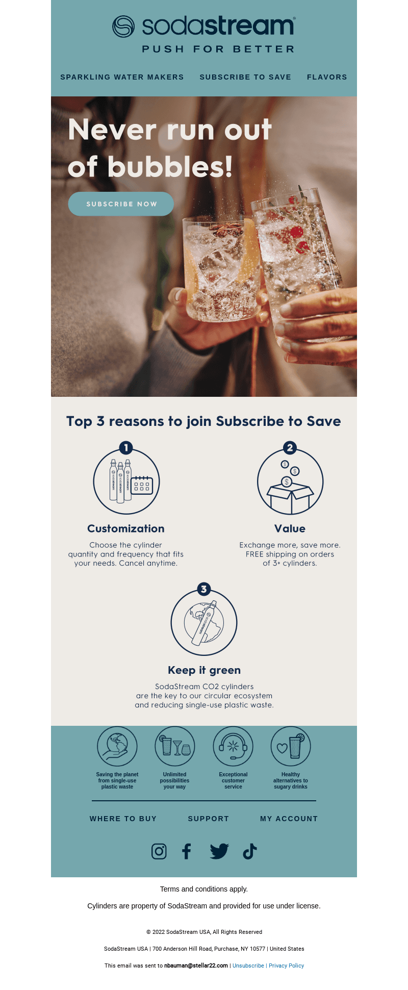 SodaStream email from Fri, Oct 6, 2023