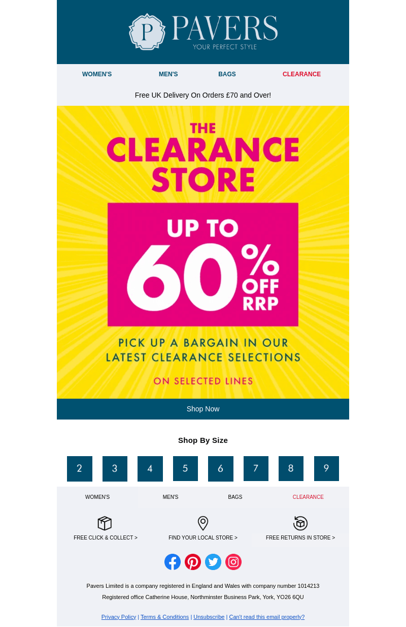 Clearance is back!