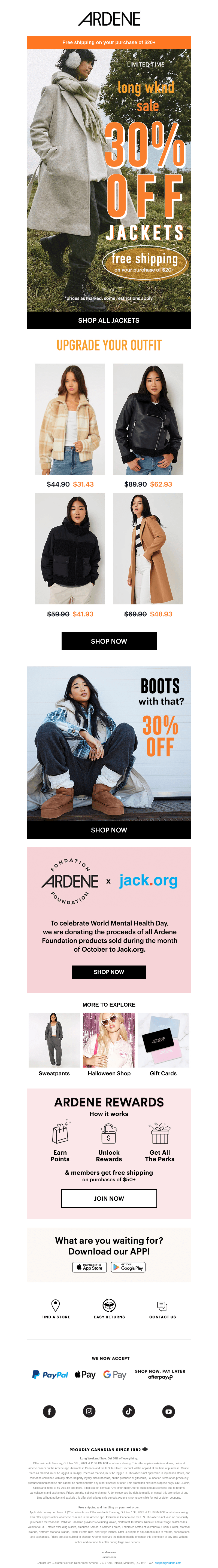 30% OFF JACKETS, VESTS & MORE 🔥