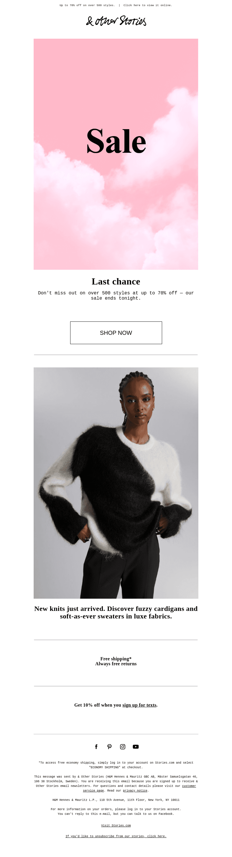 Our SALE ends tonight