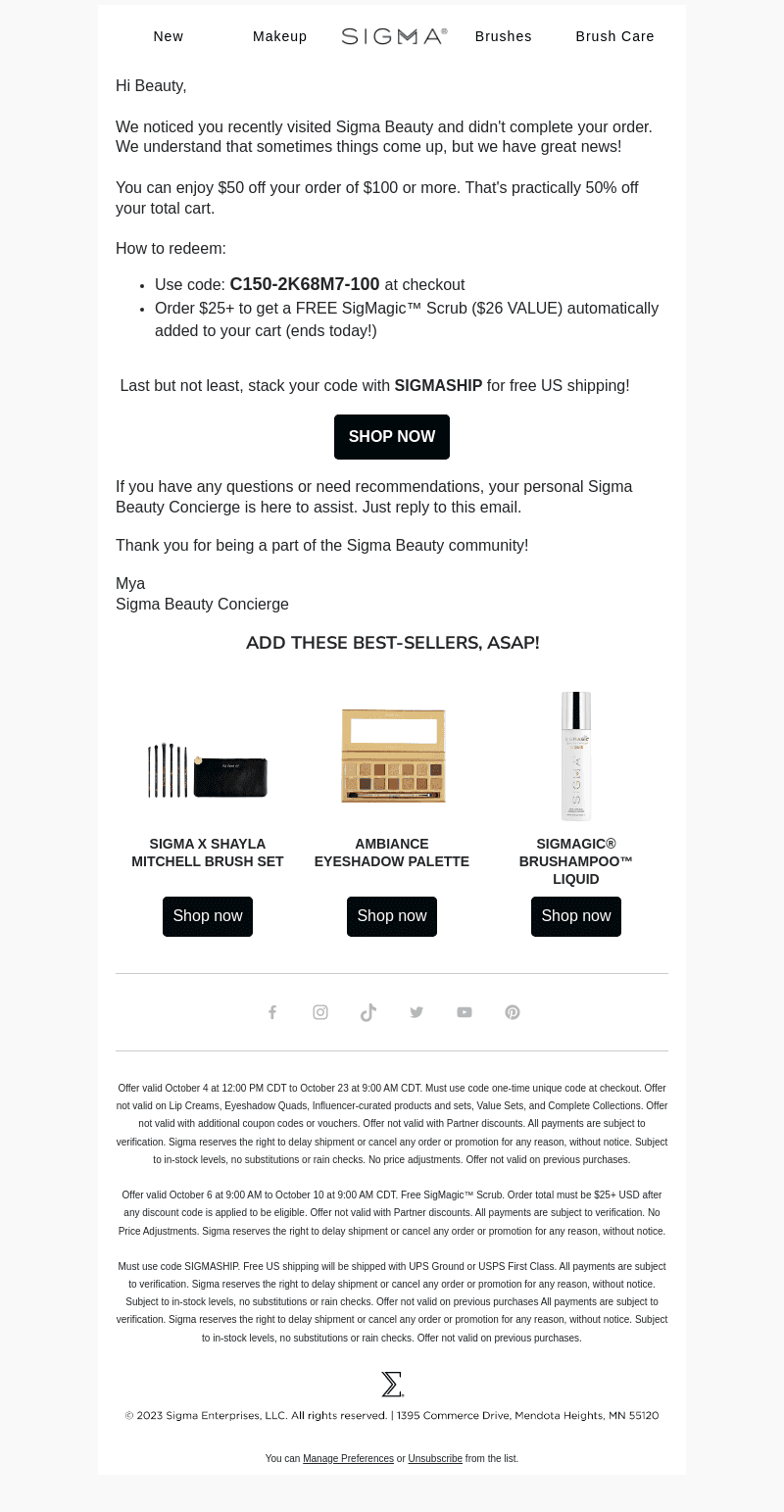 Save Up To $50 Your Next Order