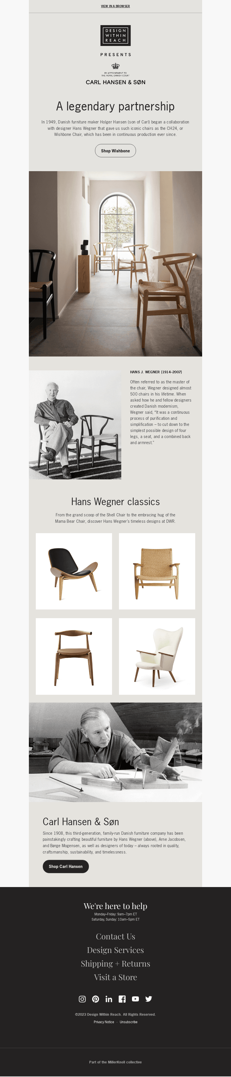 When Hans Wegner met Carl Hansen …
