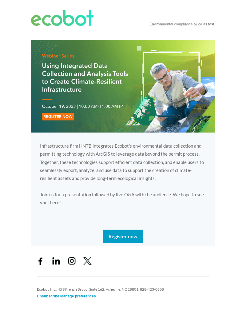 Esri Webinar 10/19: Using Integrated Data Collection and Analysis Tools to Create Climate-Resilient Infrastructure