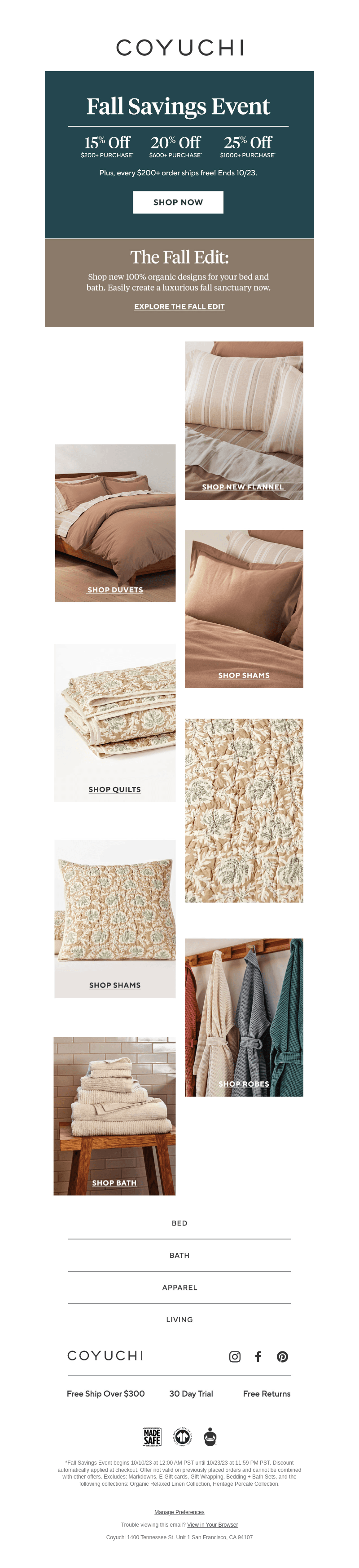 The Fall Edit: Up to 25% off sitewide