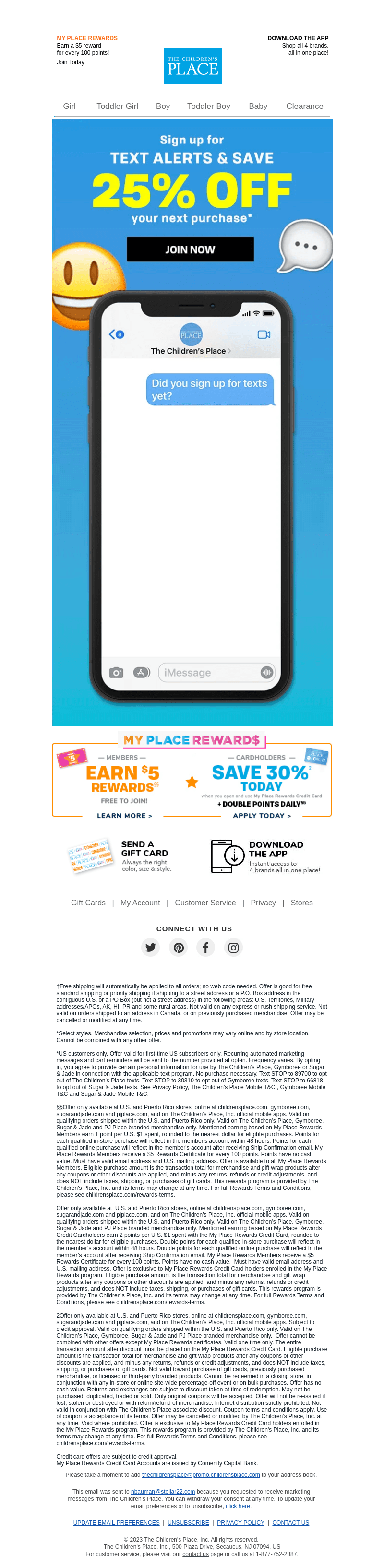 Get 25% off when you join text alerts! 💬