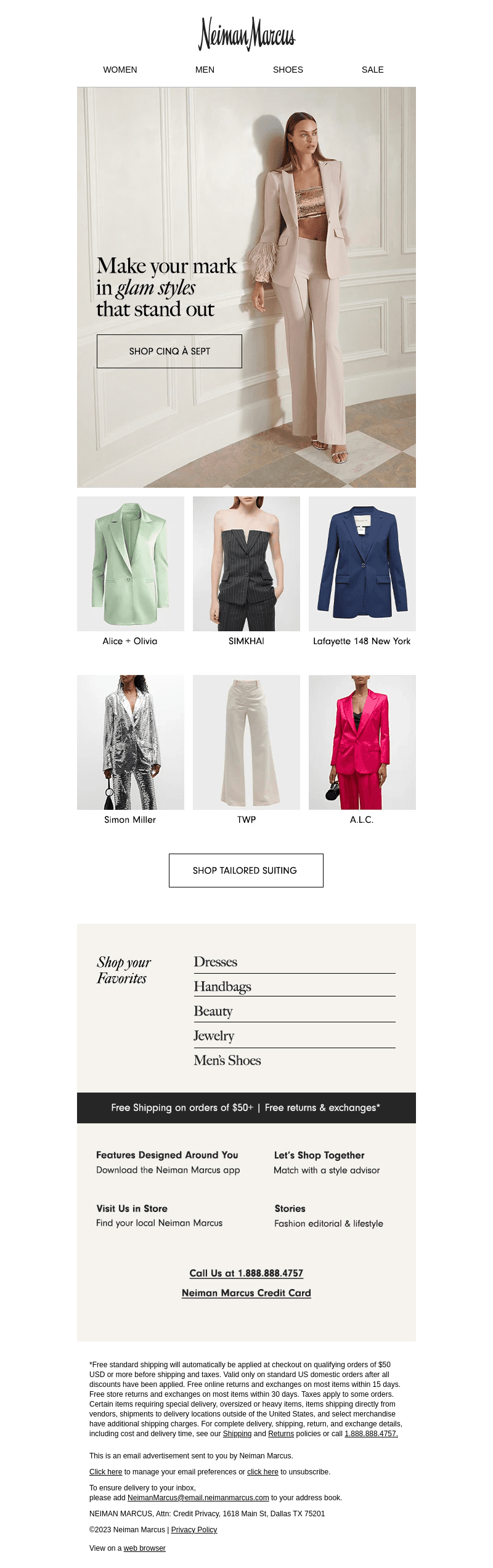 Glam pairings from Cinq à Sept