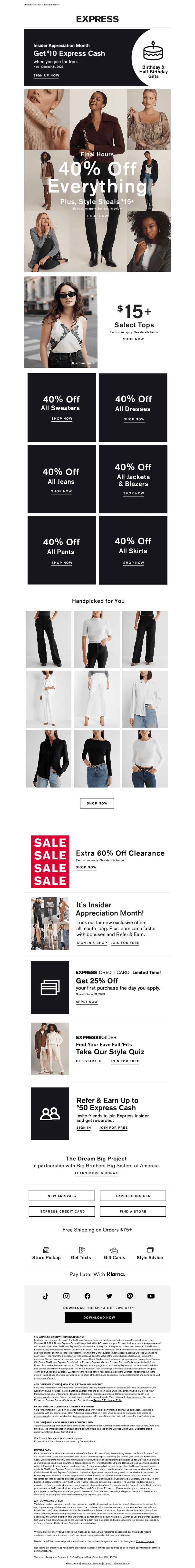 Laaaast call for 40% OFF sitewide & $15+ select tops!